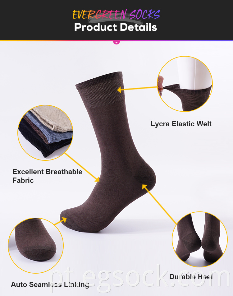 Summer Mercerized Cotton Dress Socks